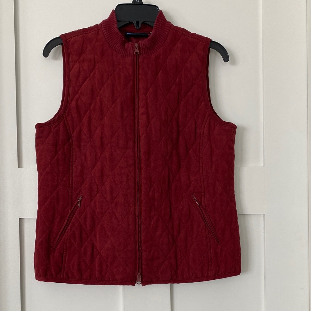 Relativity Quilted Vest in Wine Red